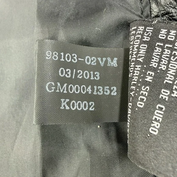 Vtg Harley Davidson Pathway Leather Vest Mens XL 98103-02VM Snap Chain Extenders - Picture 9 of 13